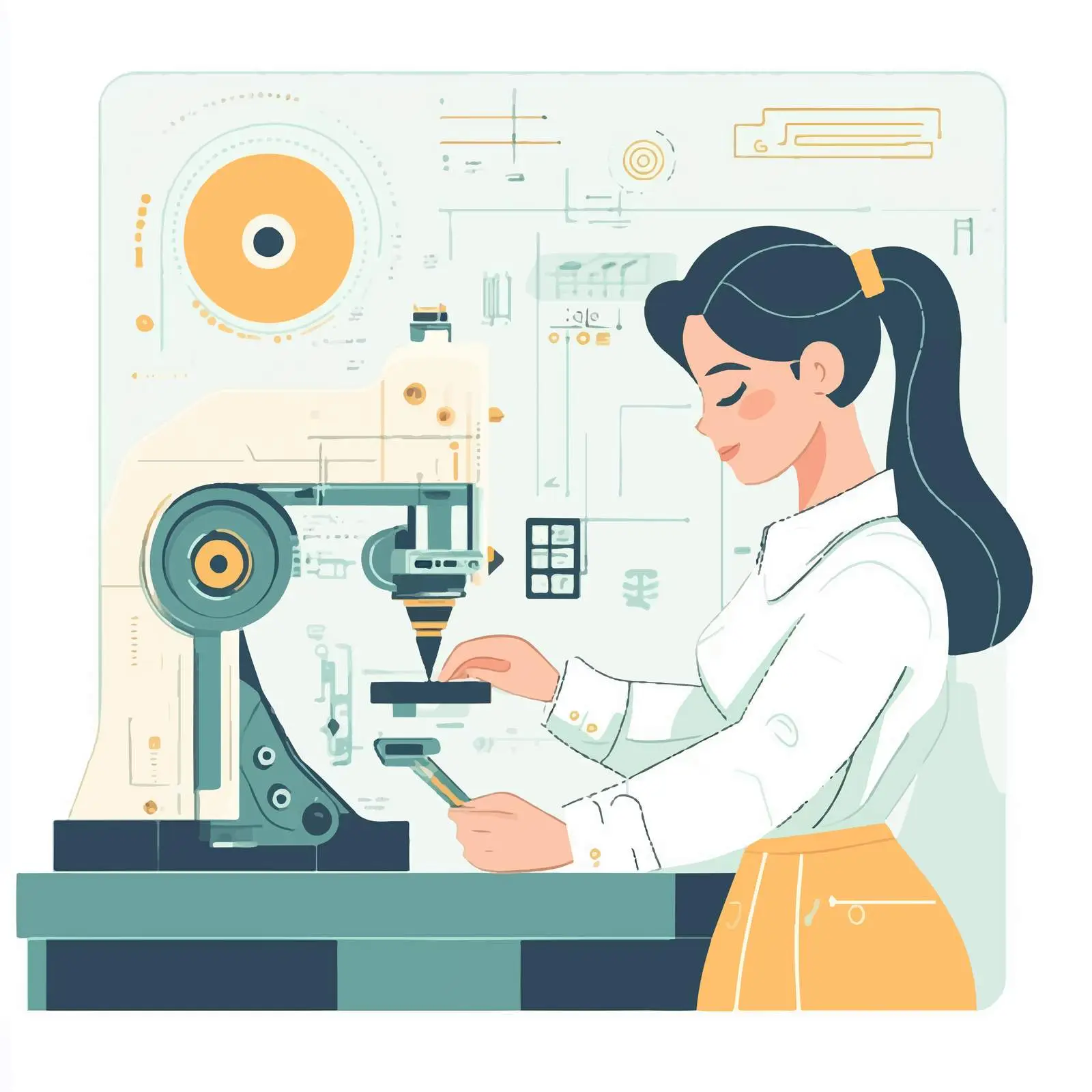 Professional Woman Engaging with AI Technology — free download from Dotvec