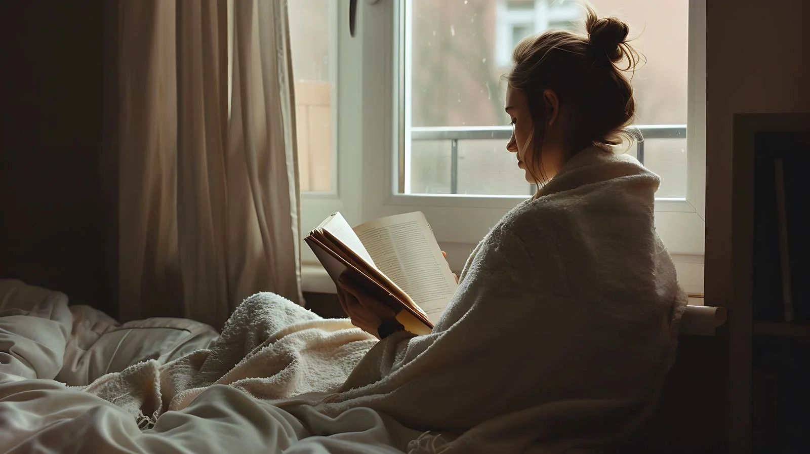 Cozy Woman by Window — free download from Dotvec