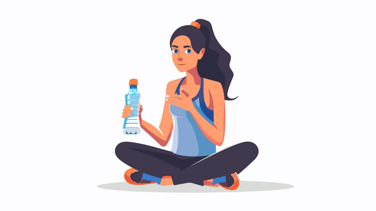 Female Athlete Resting Hydrated — free download from Dotvec