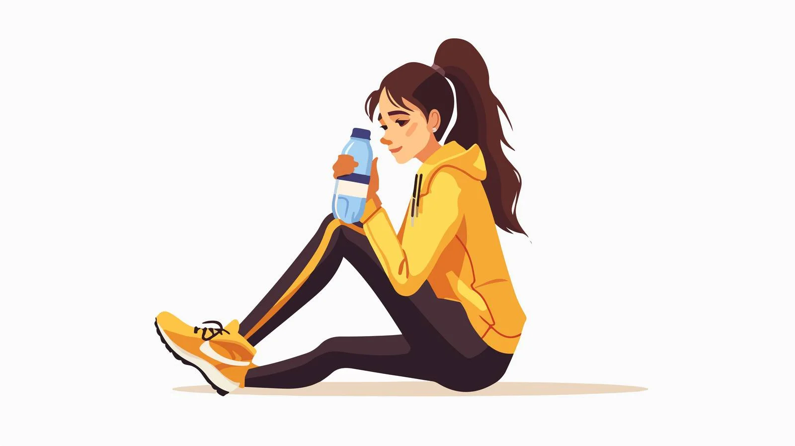 Athlete hydrating during exercise break — free download from Dotvec