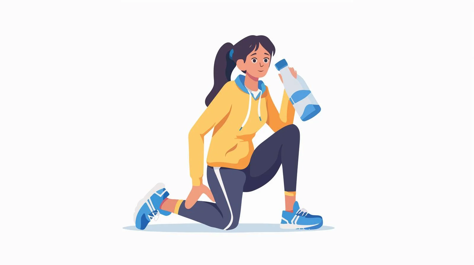 Female Athlete Taking Hydration Break — free download from Dotvec
