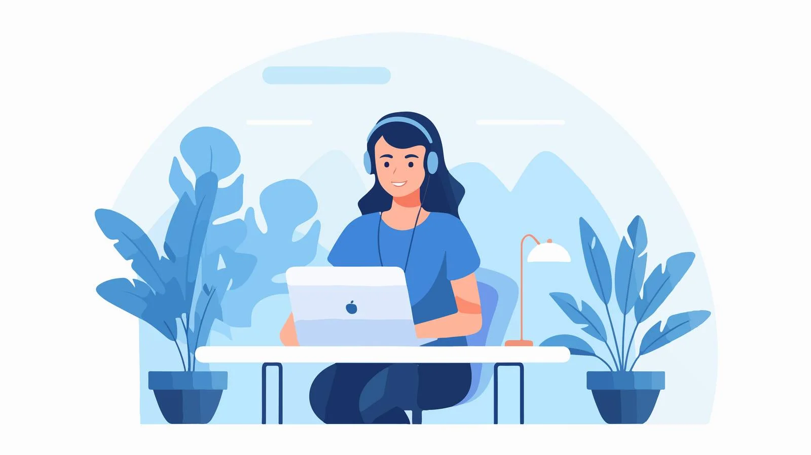 Customer Service Desk Cartoon Vector Illustration — free download from Dotvec