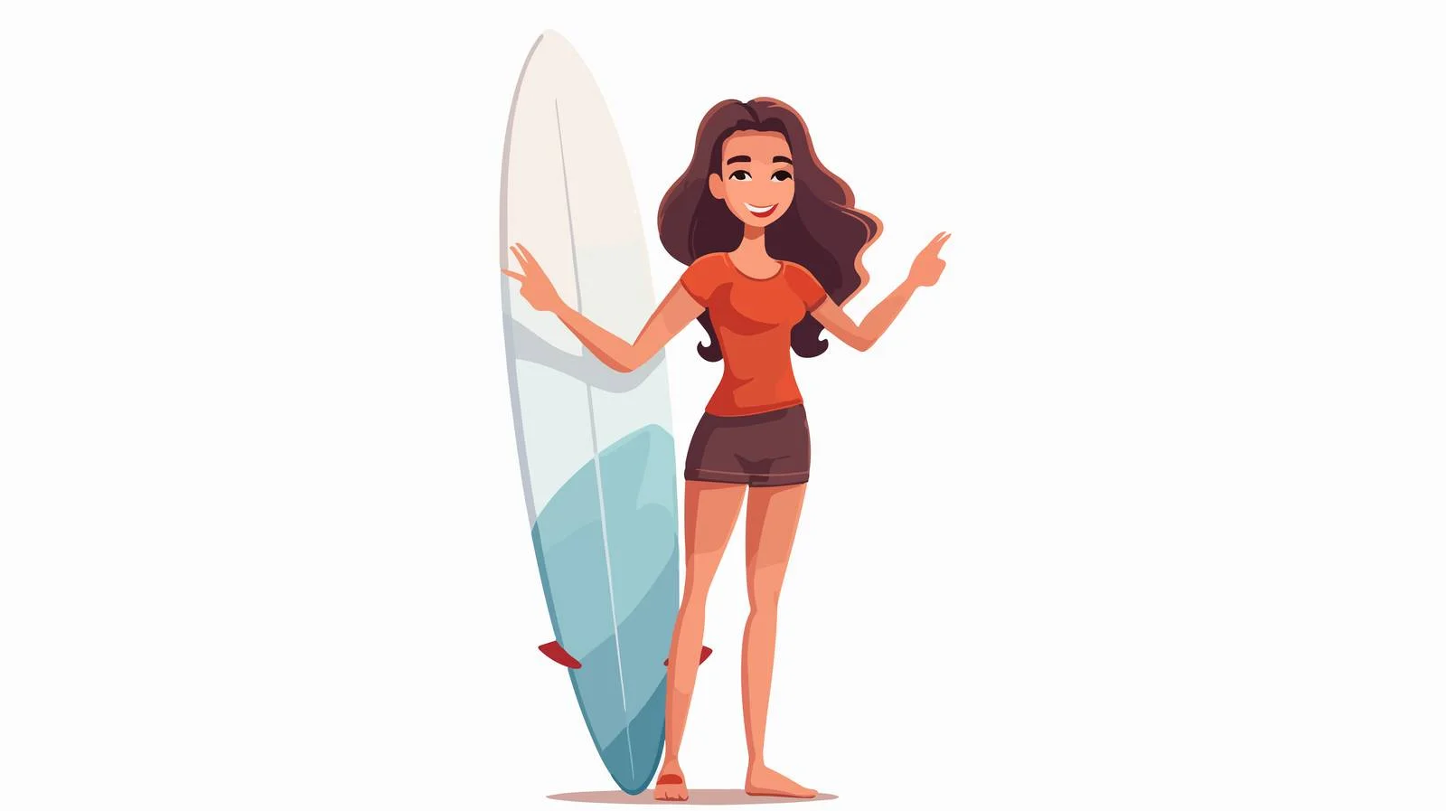 Joyful Woman with Surfboard by Car — free download from Dotvec