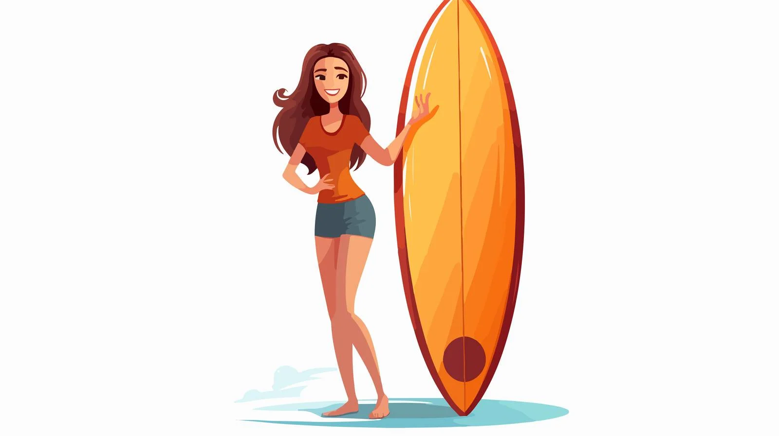 Beach Enthusiast with Surfboard — free download from Dotvec