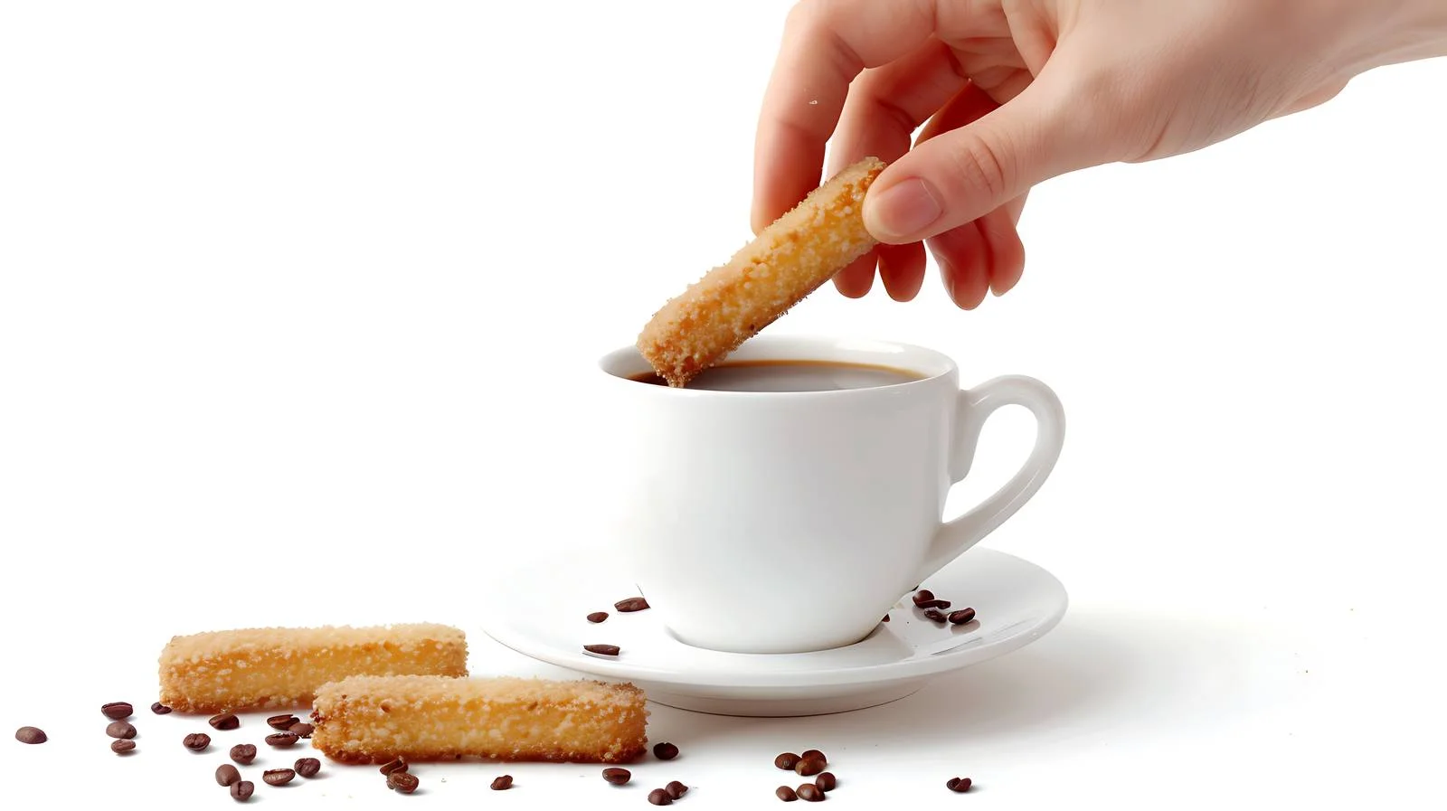 Preparing ladyfingers with coffee — free download from Dotvec