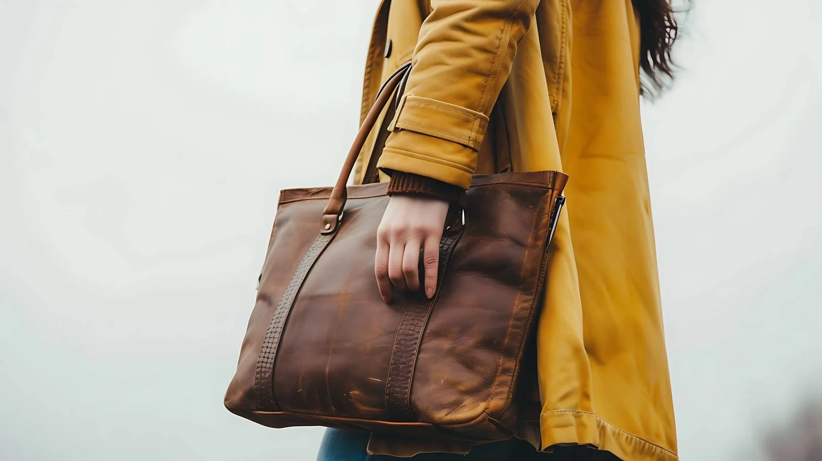 Elegant woman with bag outdoors — free download from Dotvec
