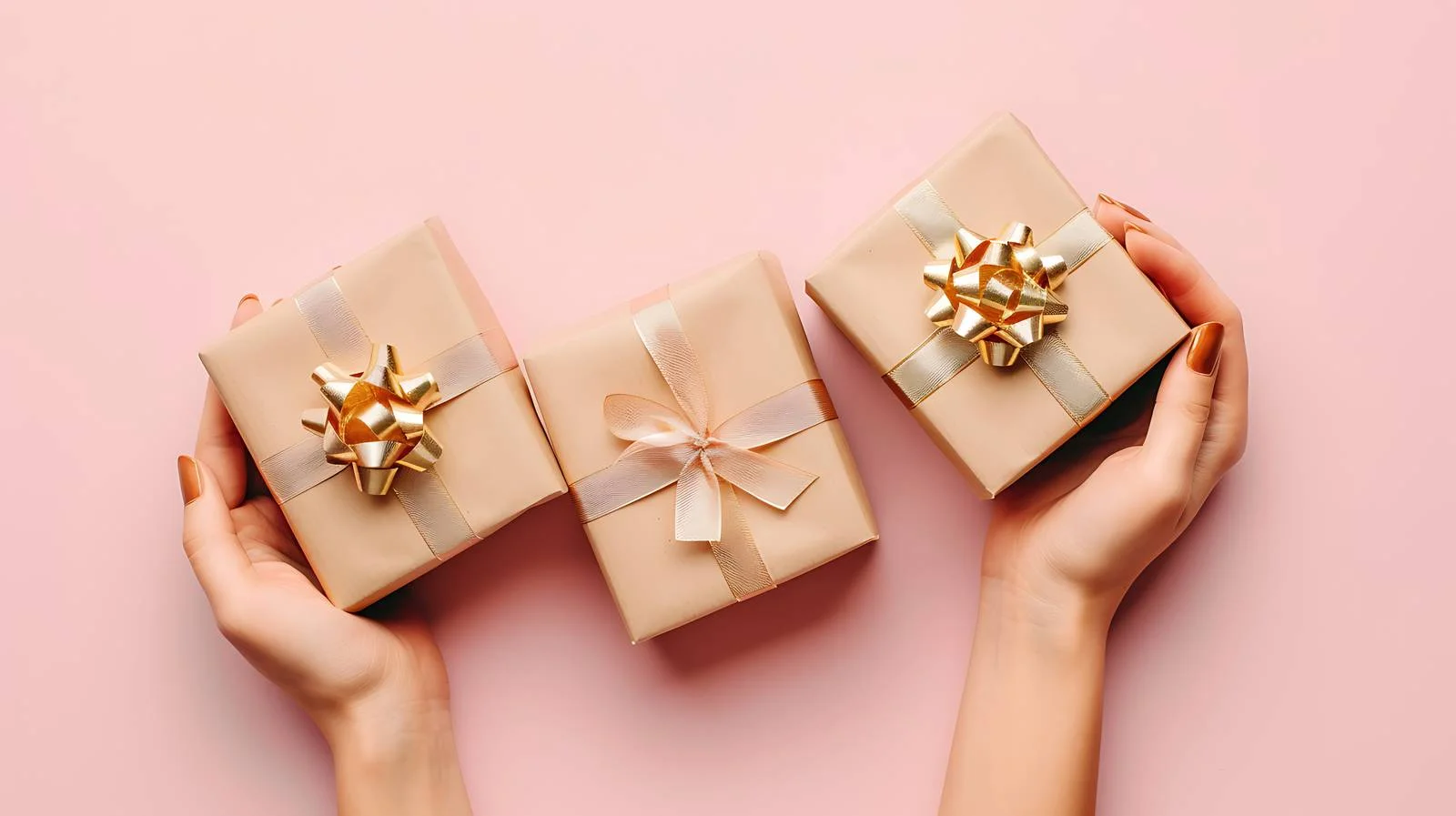 Elegant Gift Boxes on Pink Background — free download from Dotvec
