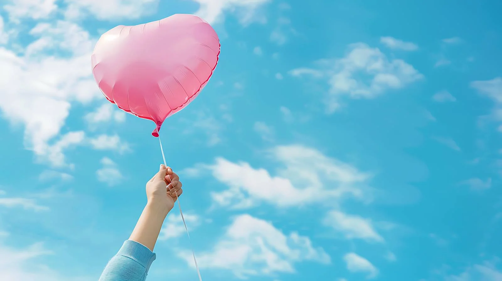 Feminine Heart Balloon Amidst Pink Background — free download from Dotvec