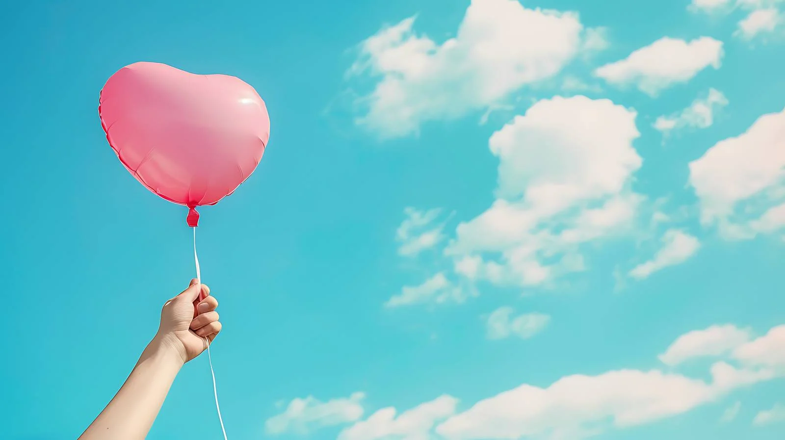 Feminine Love Balloon Hand Background Photo — free download from Dotvec