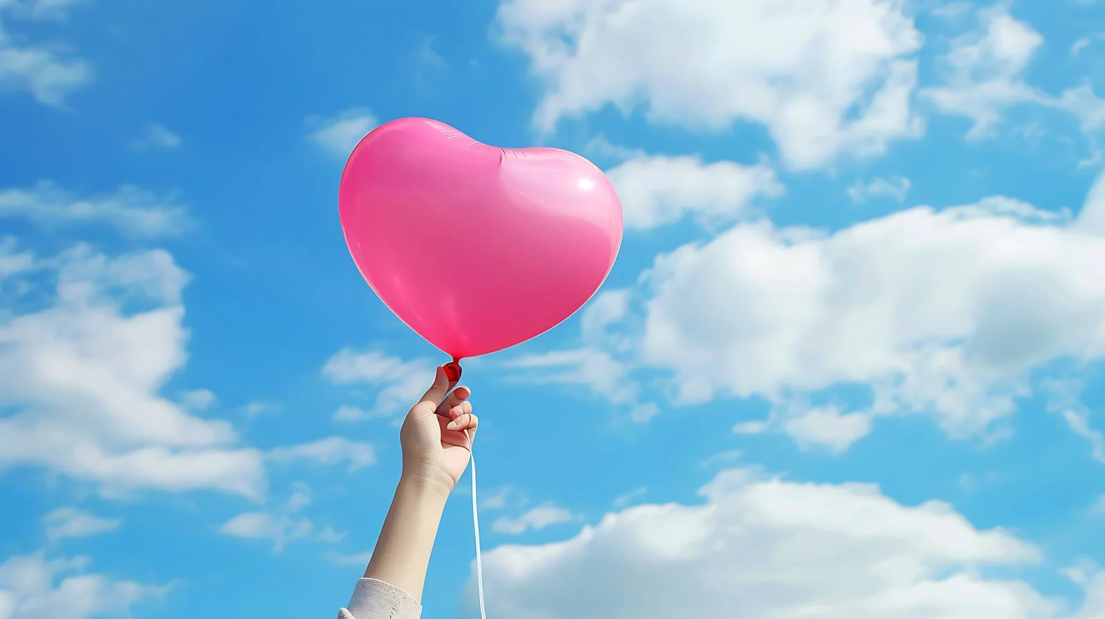 Feminine Heart Balloon Background Image — free download from Dotvec
