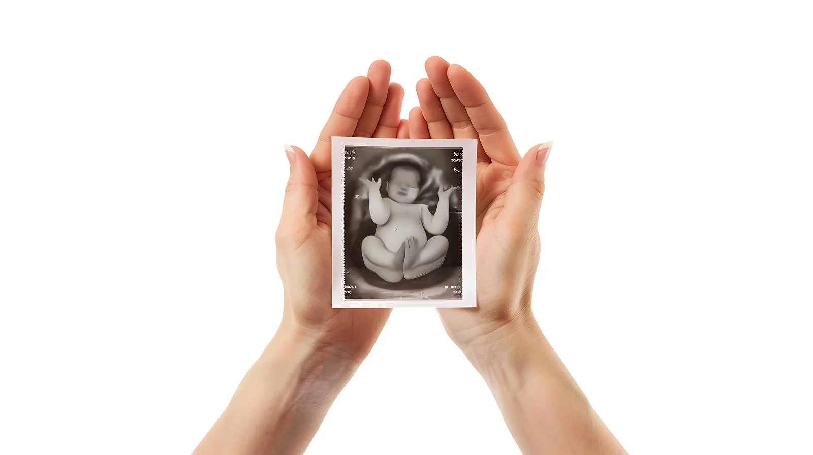 Expectant mother examining baby ultrasound image – free fetus image from Dotvec