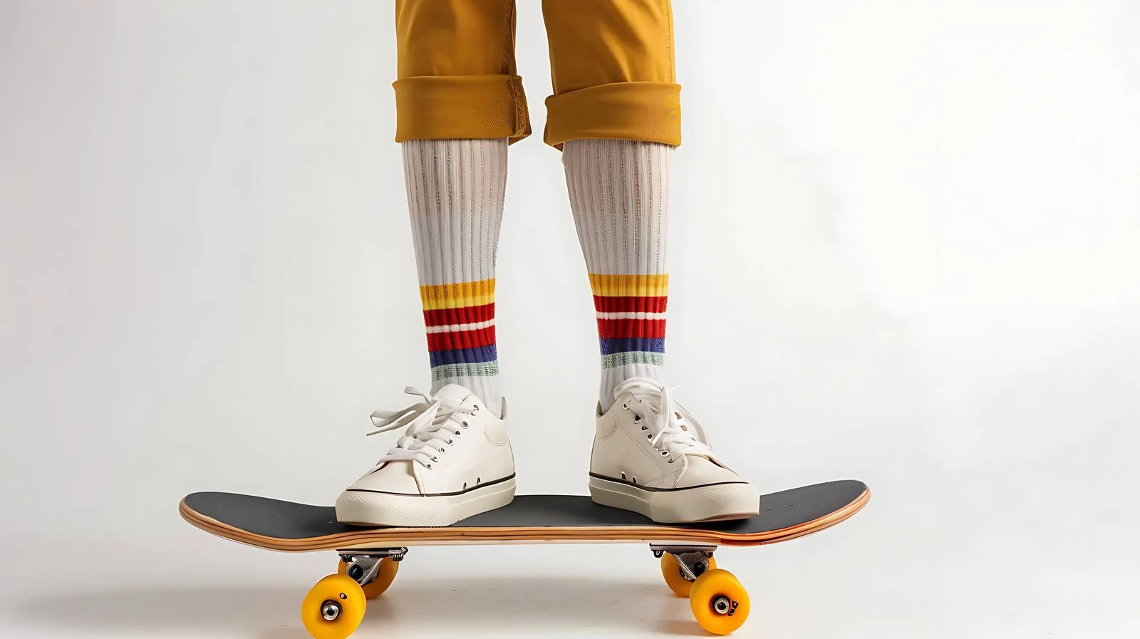 Woman Standing on Carver Skateboard — free download from Dotvec