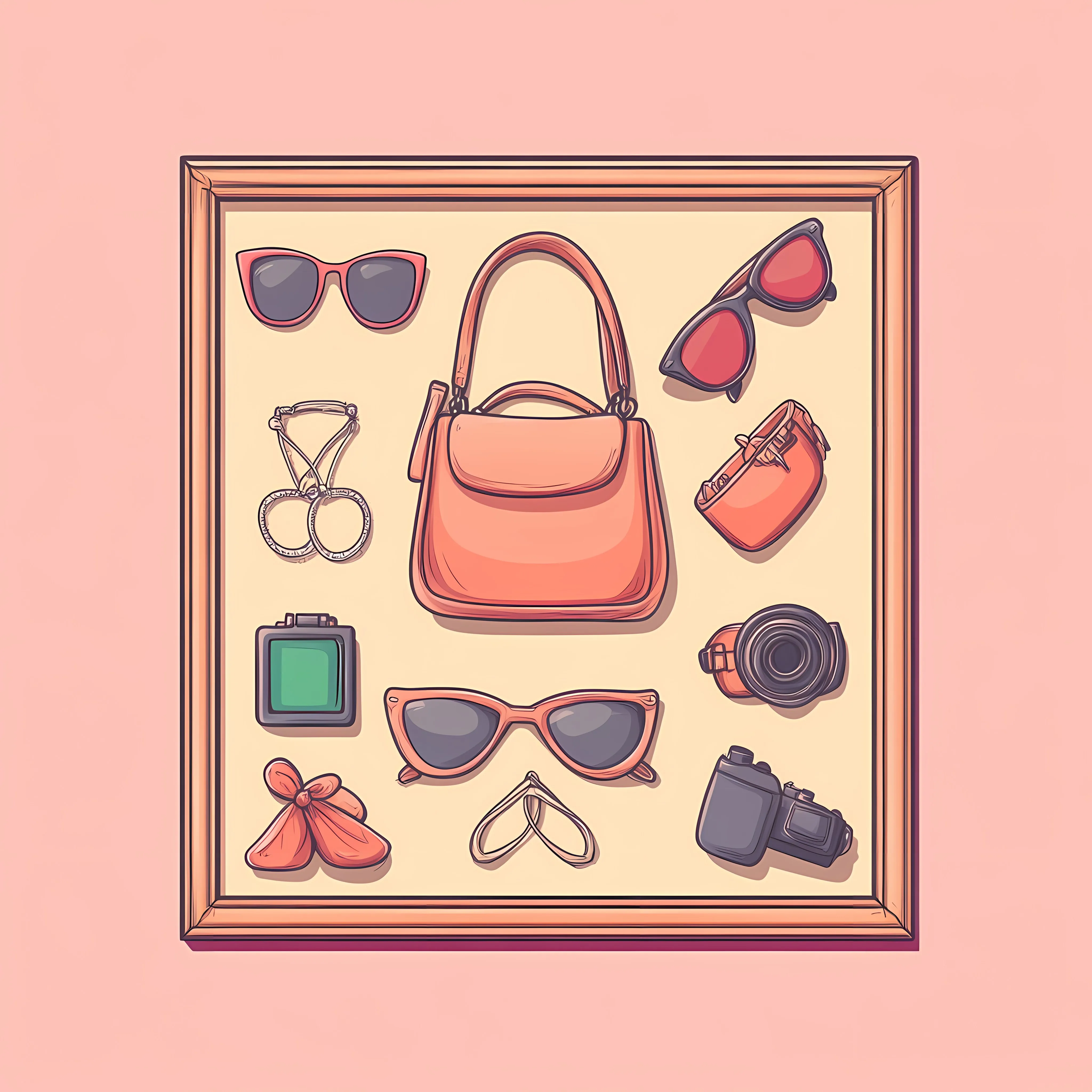 Stylish Women Accessories Cartoon Vector Illustration — free download from Dotvec