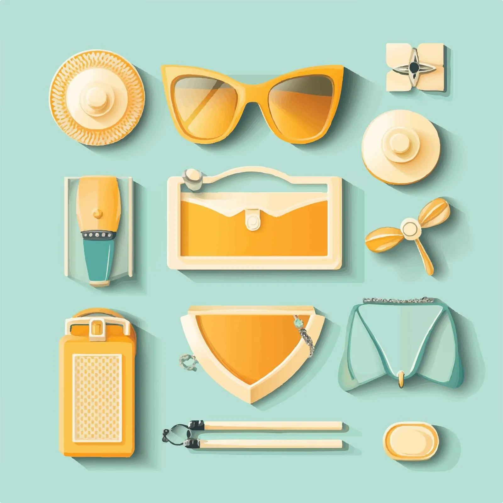 Stylish Women Accessories Cartoon Vector Illustration — free download from Dotvec