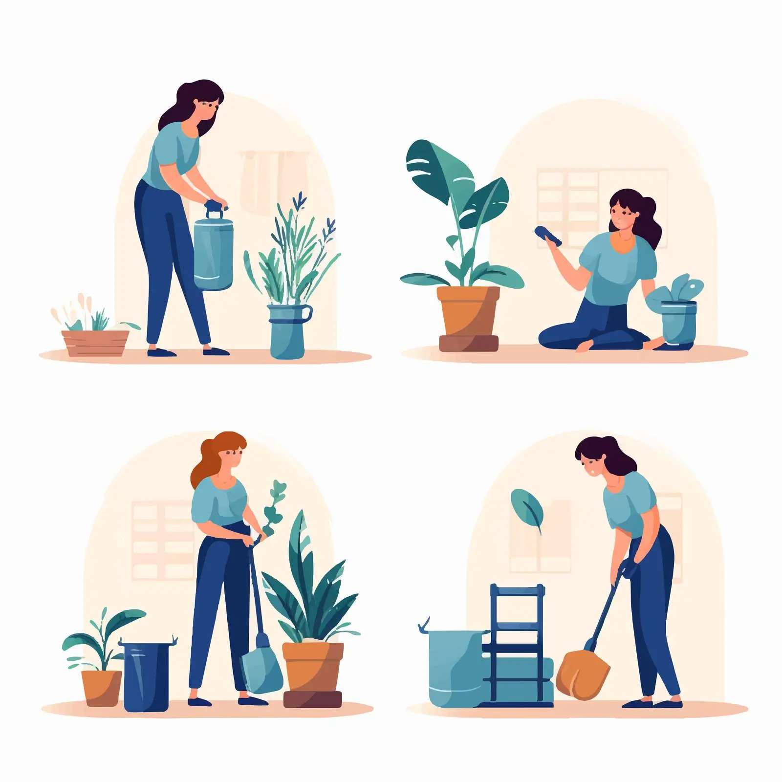 Couple Engaged in Housework Together – free shared responsibilities image from Dotvec