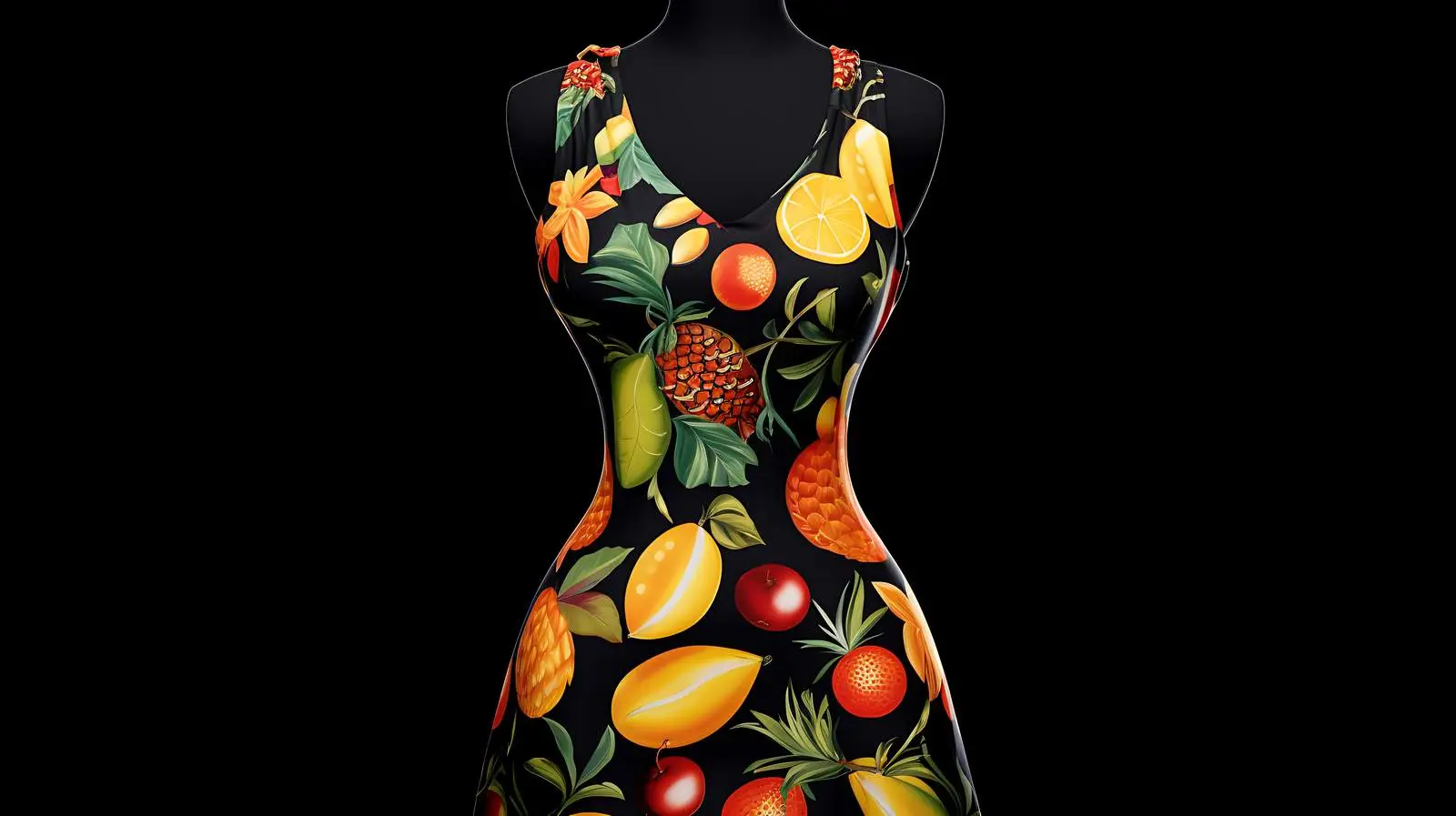 Mannequin Displaying Women's Dress Fabric Pattern — free download from Dotvec