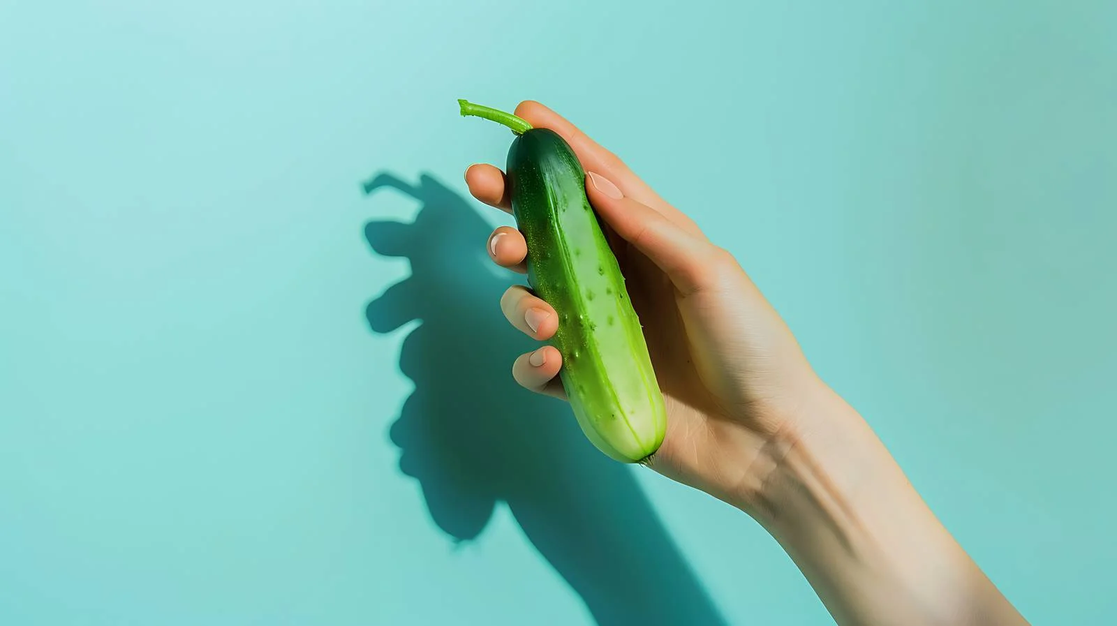 Elegant Cucumber Display on Blue Background — free download from Dotvec