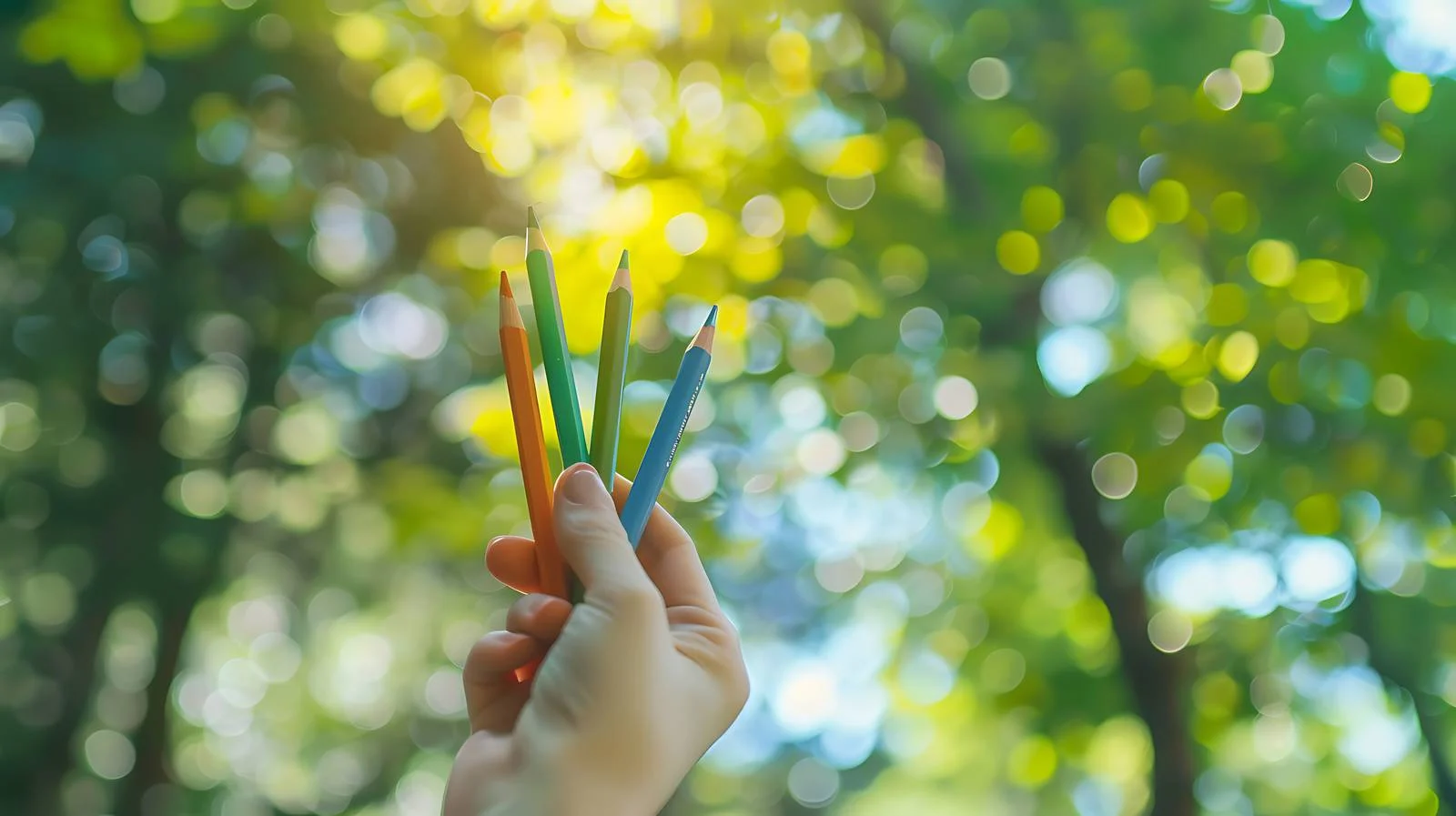 Women Holding Crayon in Park — free download from Dotvec