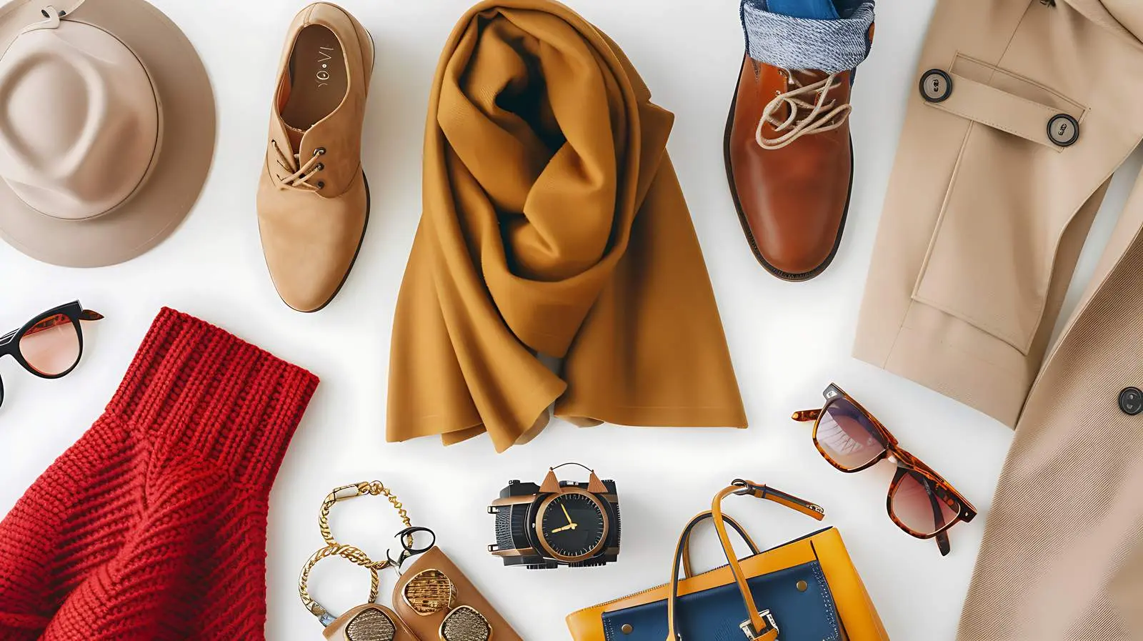 Modern Women's Fashion Clothing and Accessories Flat Lay — free download from Dotvec