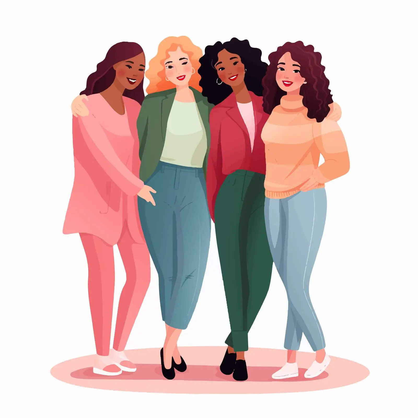 Women of Varying Heights Together — free download from Dotvec