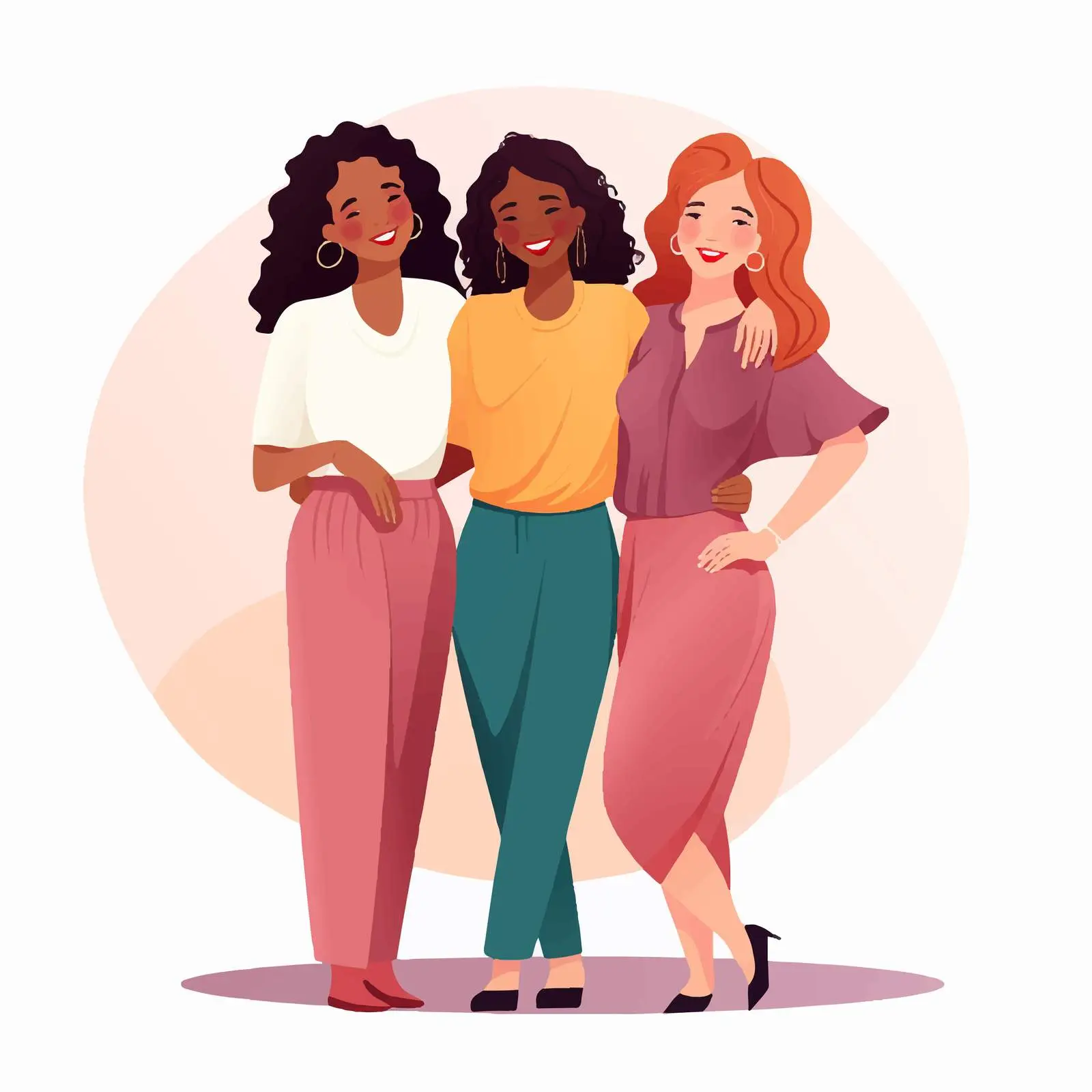 Diverse Women of Various Heights Together — free download from Dotvec