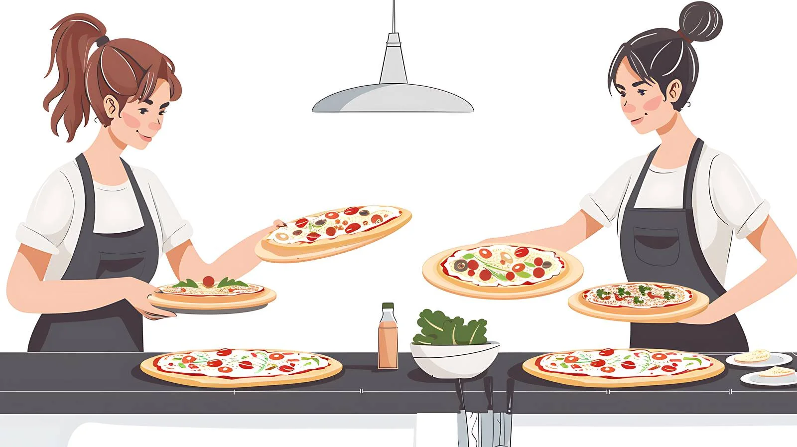 Pizza Making Process at Restaurant — free download from Dotvec