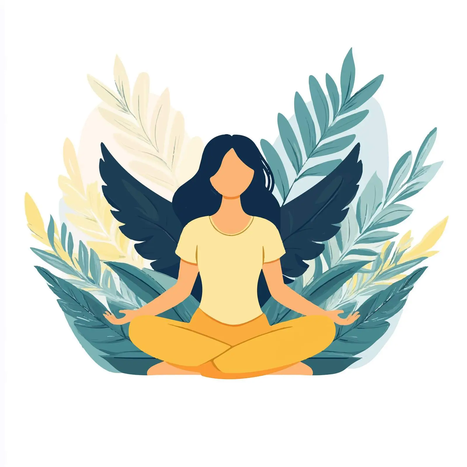 Women Relaxing in a Centered Wellbeing Composition — free download from Dotvec