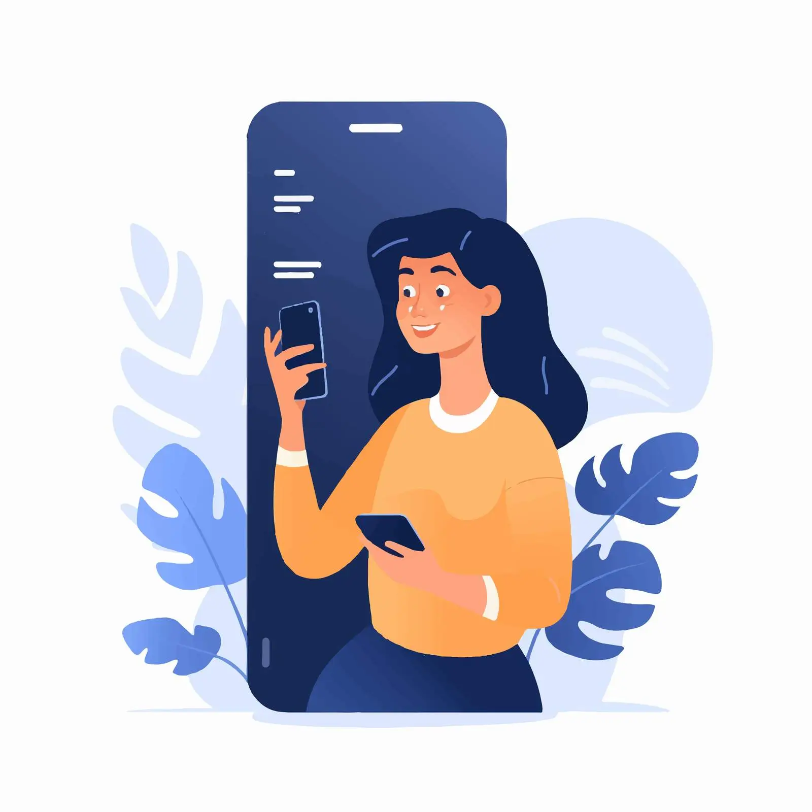 Woman Using Smartphone for Communication — free download from Dotvec