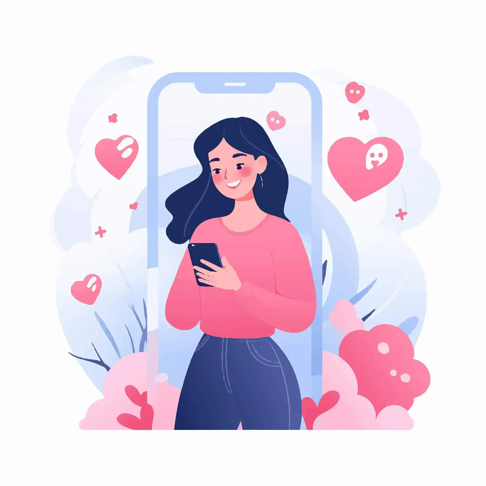 Female Using Smartphone for Communication – free mobile applications image from Dotvec