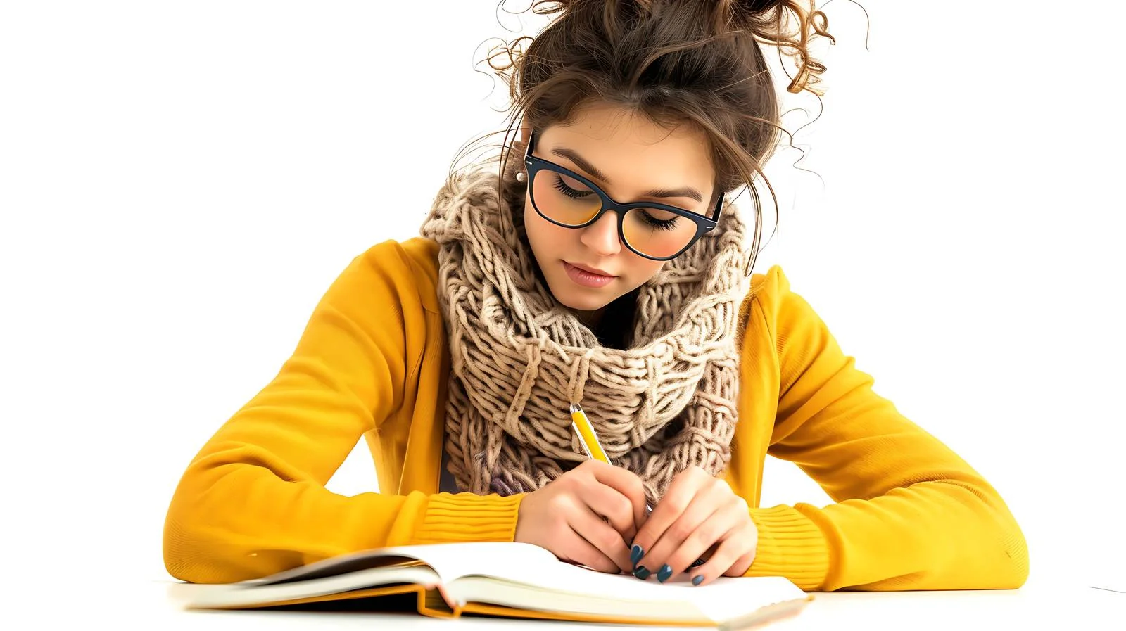 Professional Female Writer Workspace Image — free download from Dotvec