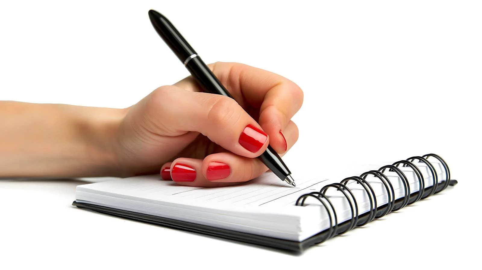 Professional Workspace: Woman Writing at Table — free download from Dotvec