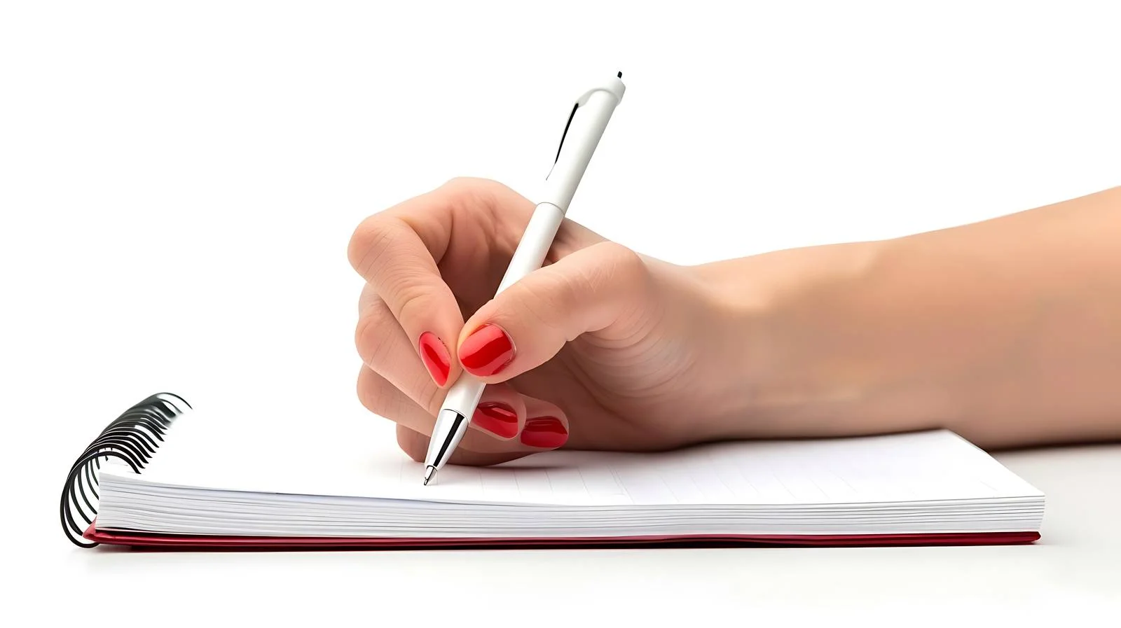 Professional Woman Writing Note on Table — free download from Dotvec