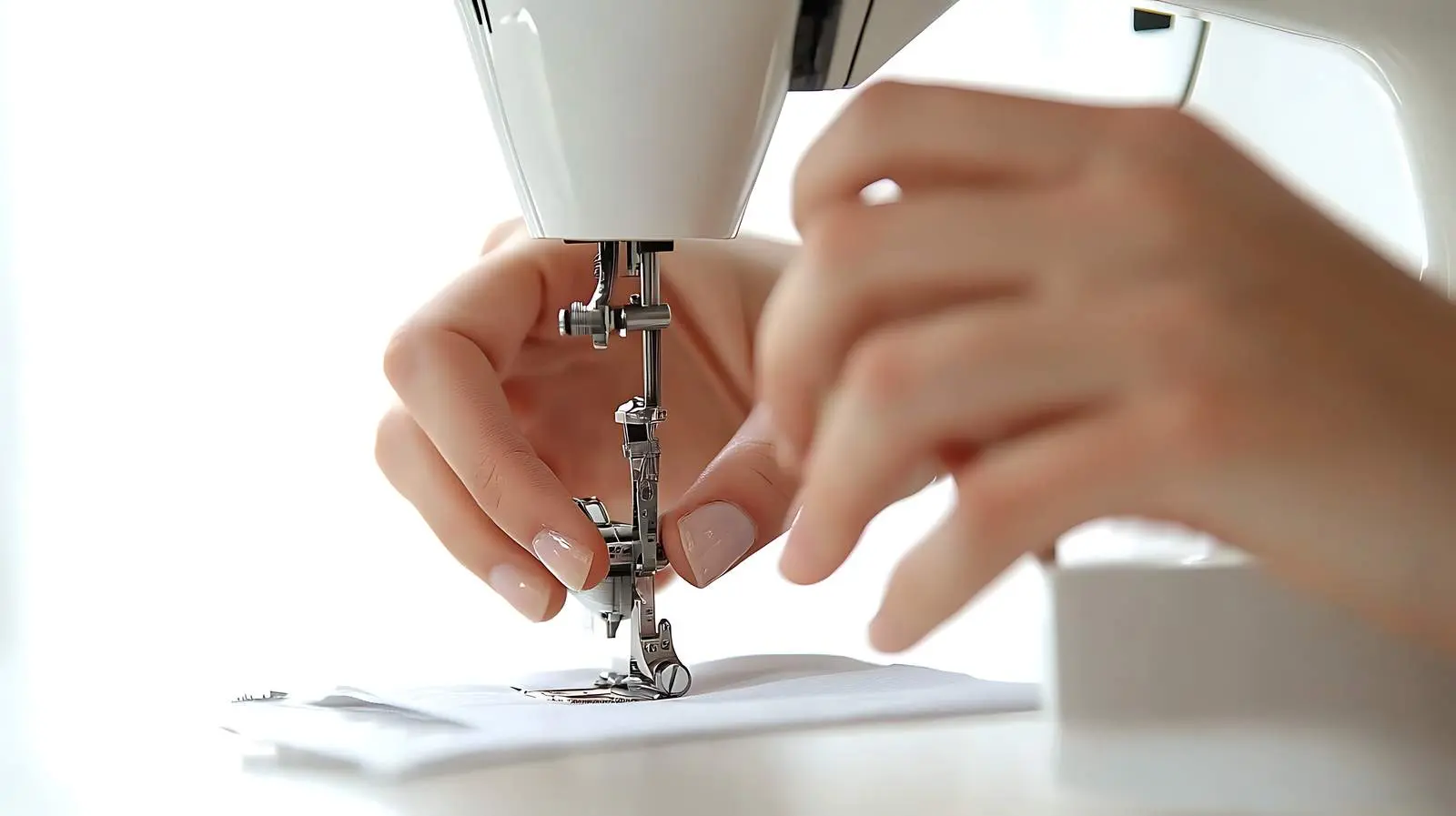 Women Sewing Hands at Work on Machine – free stress image from Dotvec
