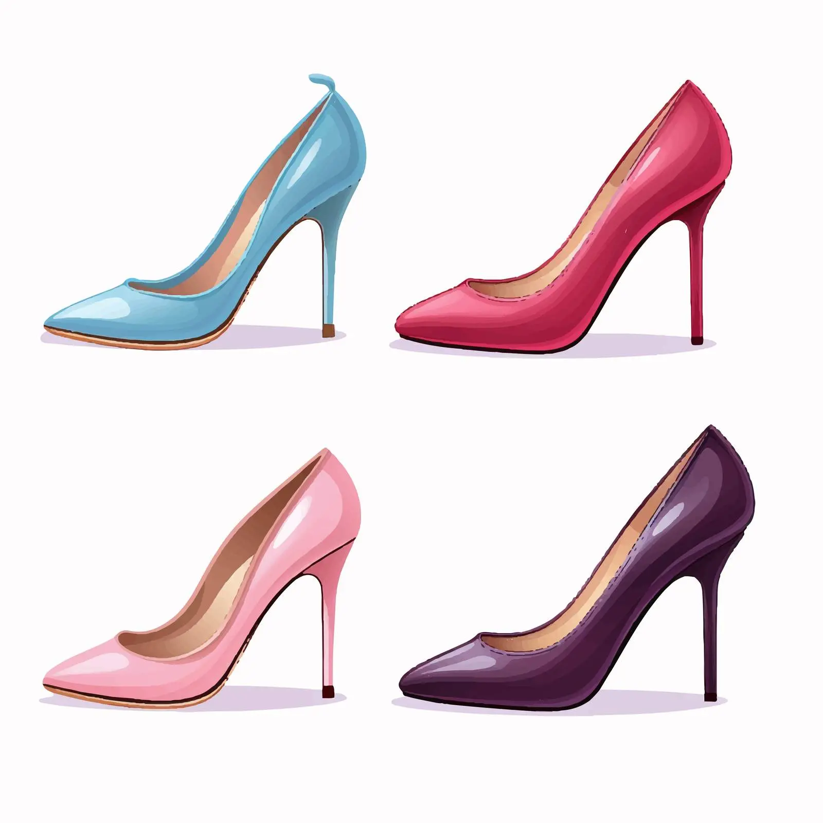Elegant Women's High Heel Shoes Vector Illustration — free download from Dotvec