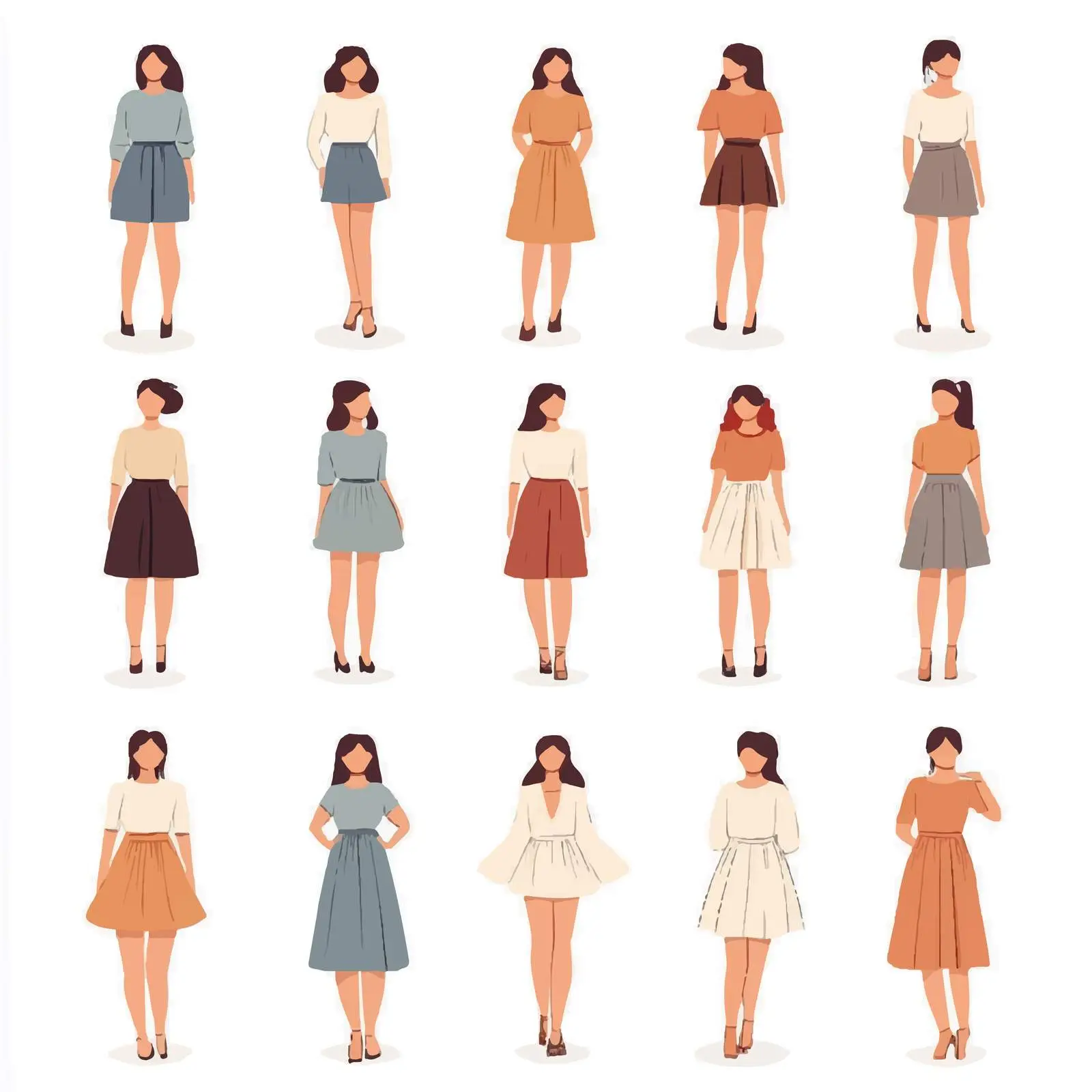 Diverse Women's Fashion Vector Illustrations — free download from Dotvec