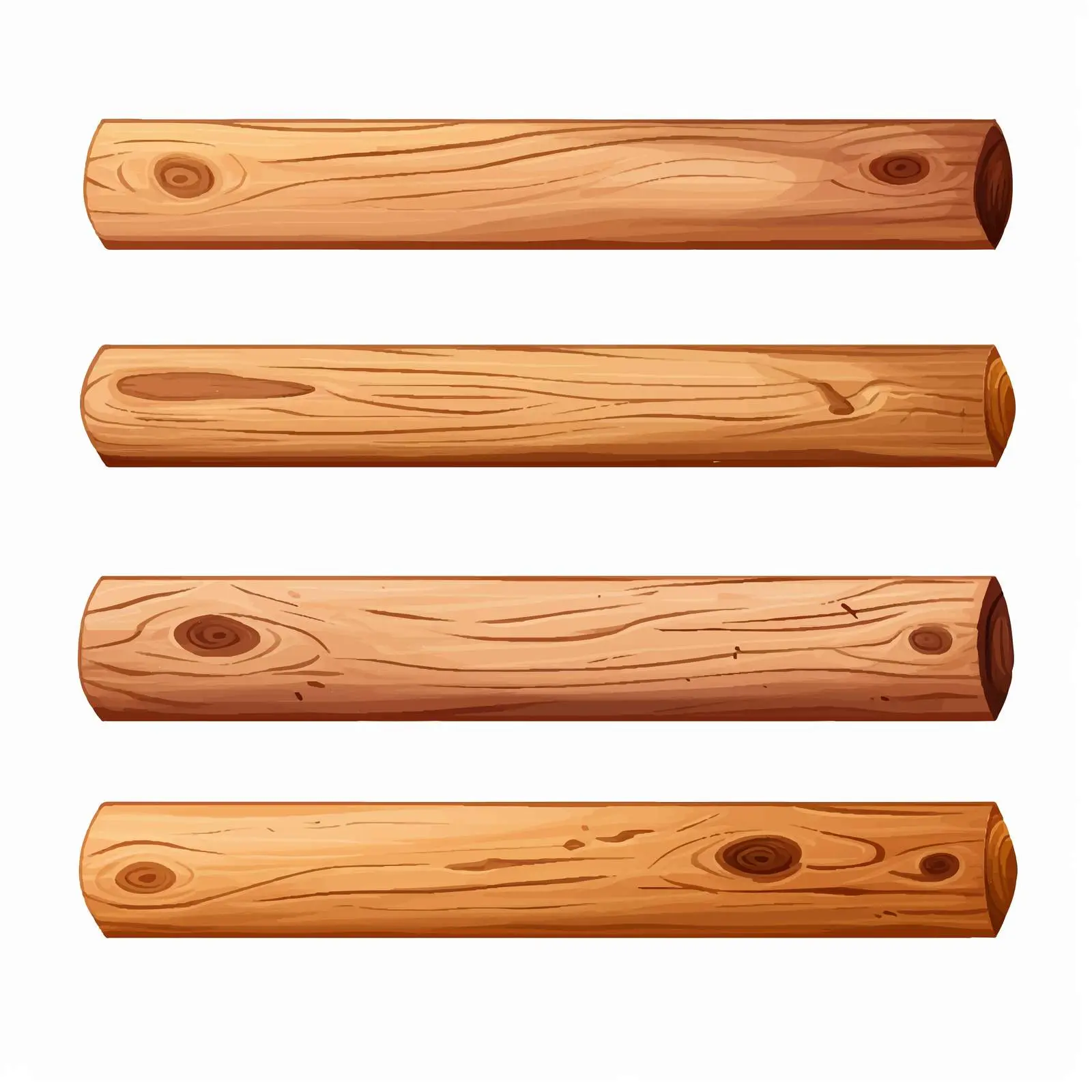 Wood Beam Vector Illustration on White Background — free download from Dotvec