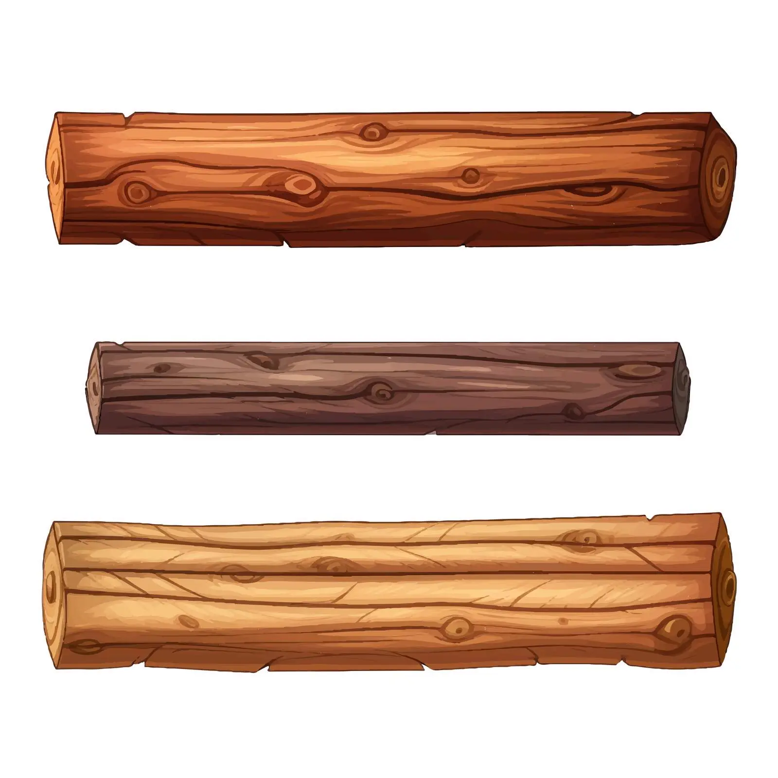 Wood Beam Vector Illustration on White Background — free download from Dotvec