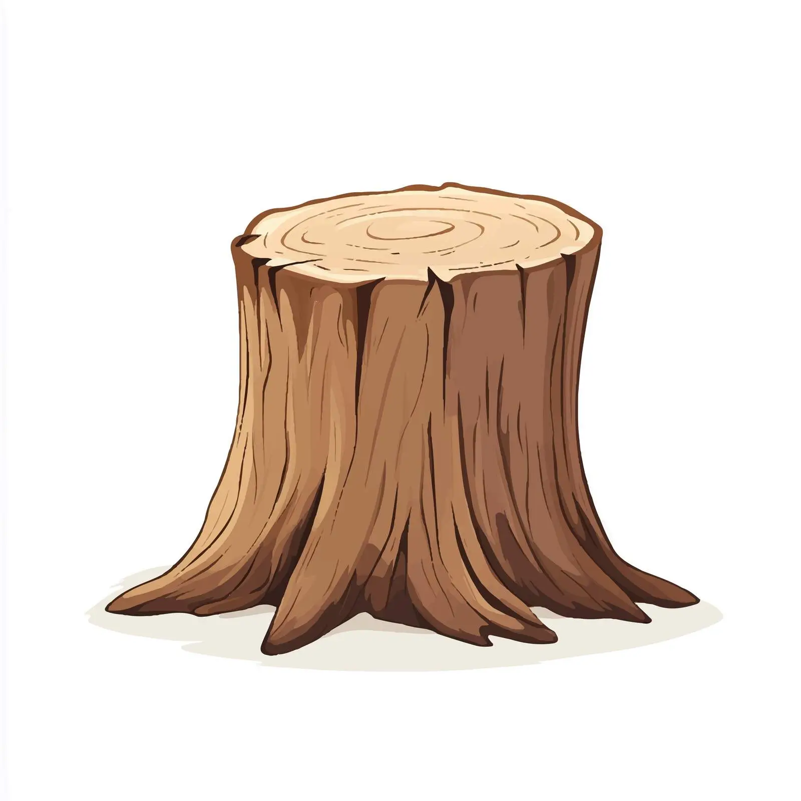 Cartoon Hand Drawn Wood Stump Illustration — free download from Dotvec