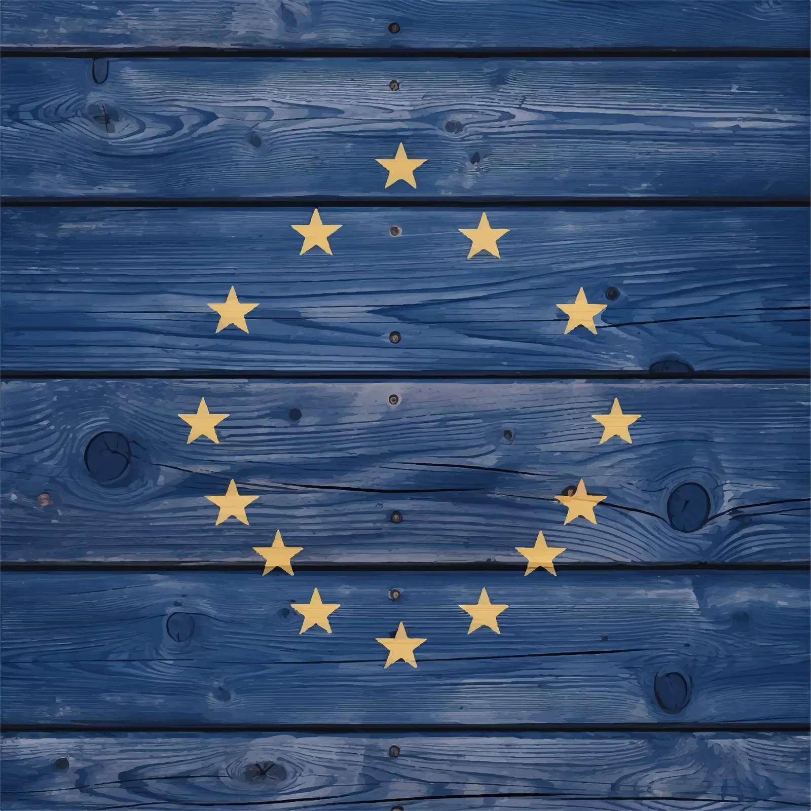 Wooden EU Flag Background Vector Illustration — free download from Dotvec