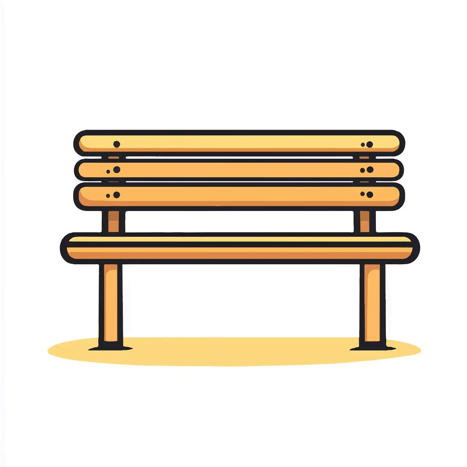 Outline Style Wooden Bench Vector Illustration — free download from Dotvec