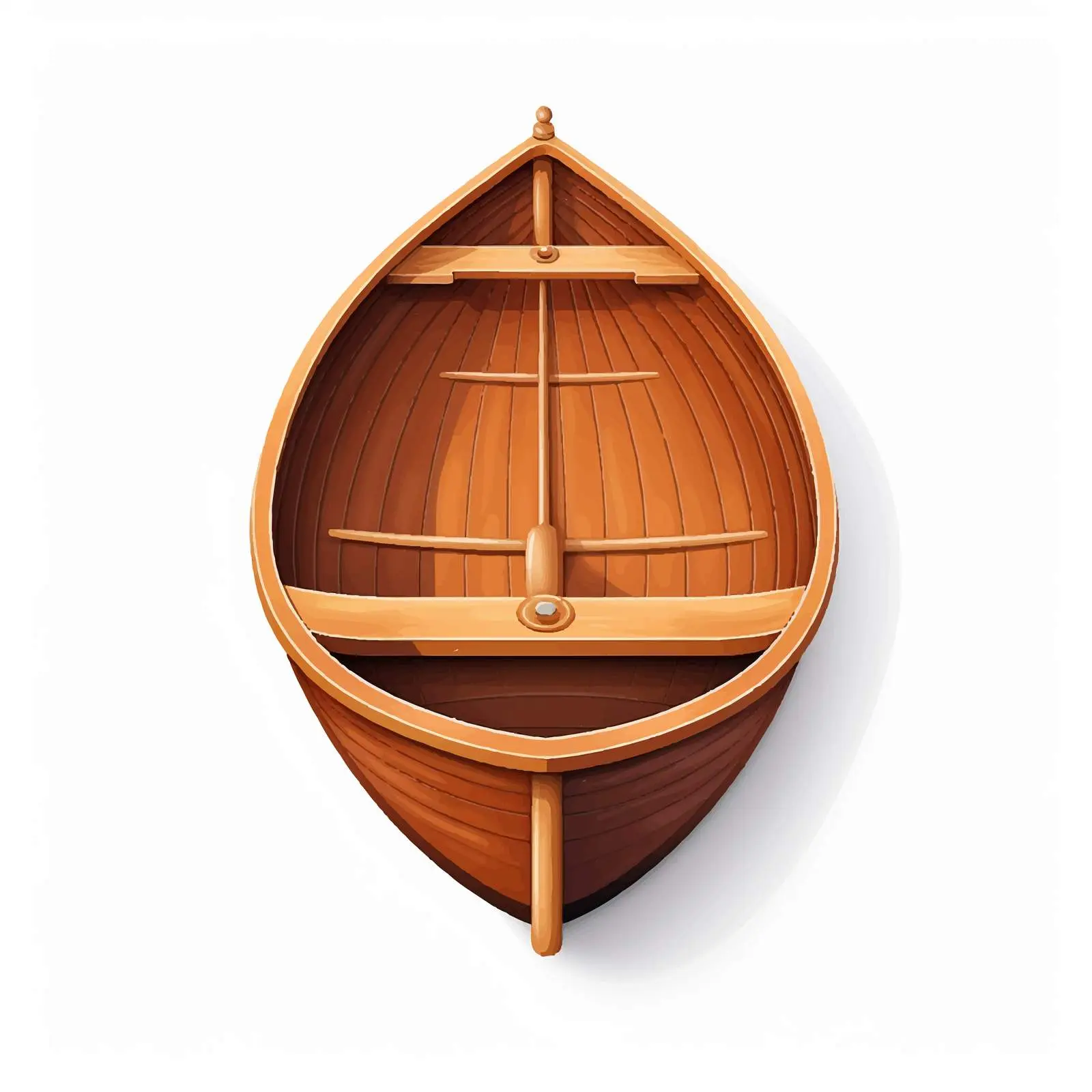 Wooden Boat Vector Illustration on White Background — free download from Dotvec