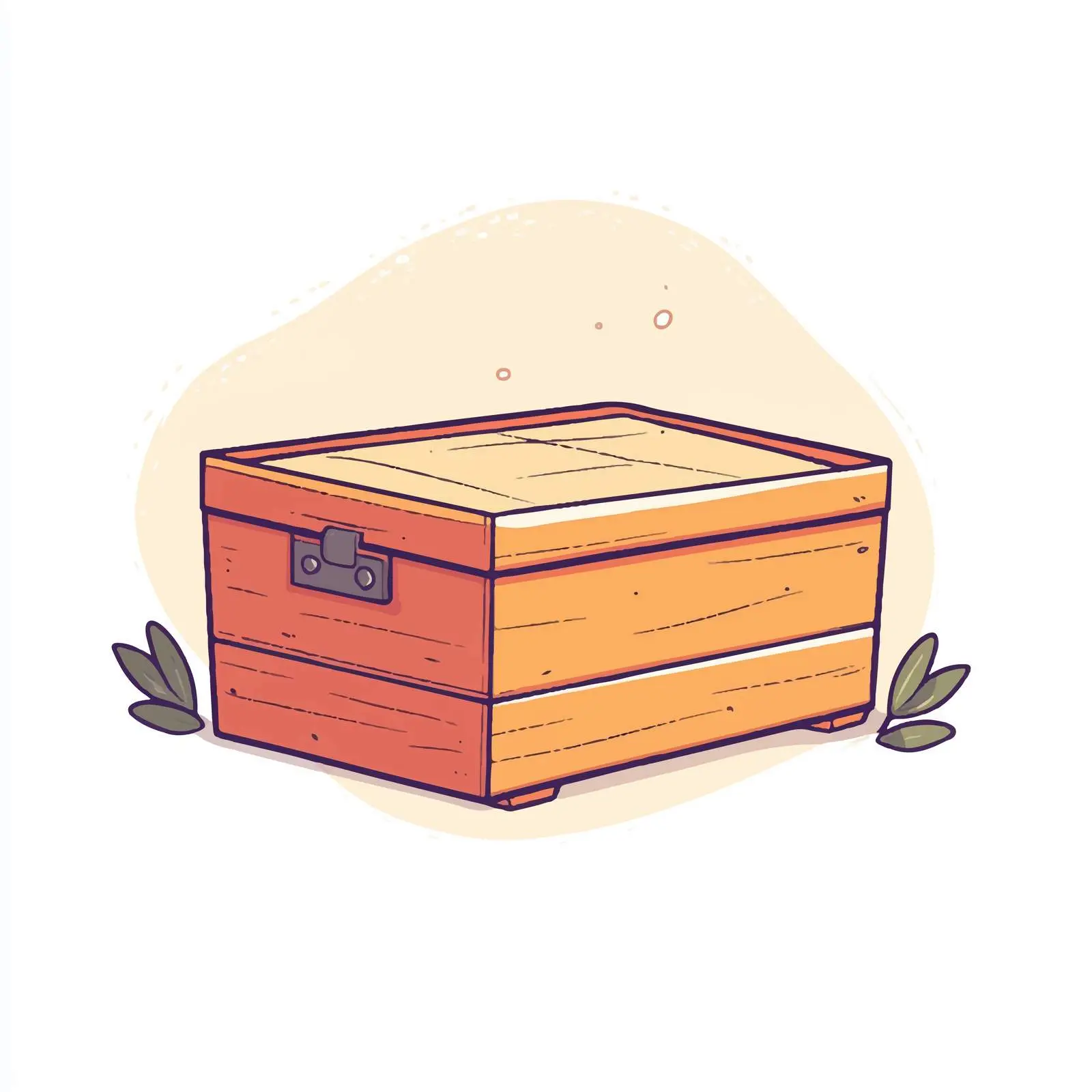 Hand-Drawn Cartoon Wooden Box Vector Illustration — free download from Dotvec