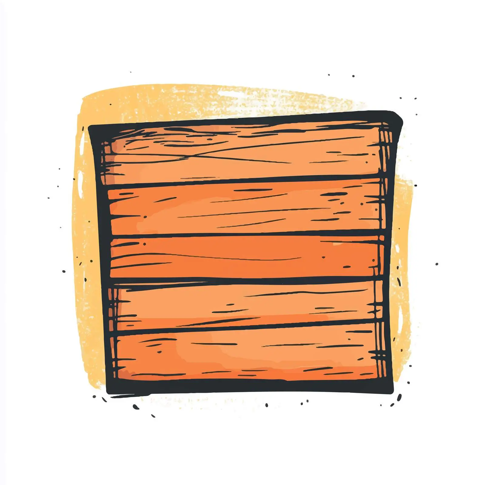 Hand Drawn Wooden Box Vector Illustration — free download from Dotvec