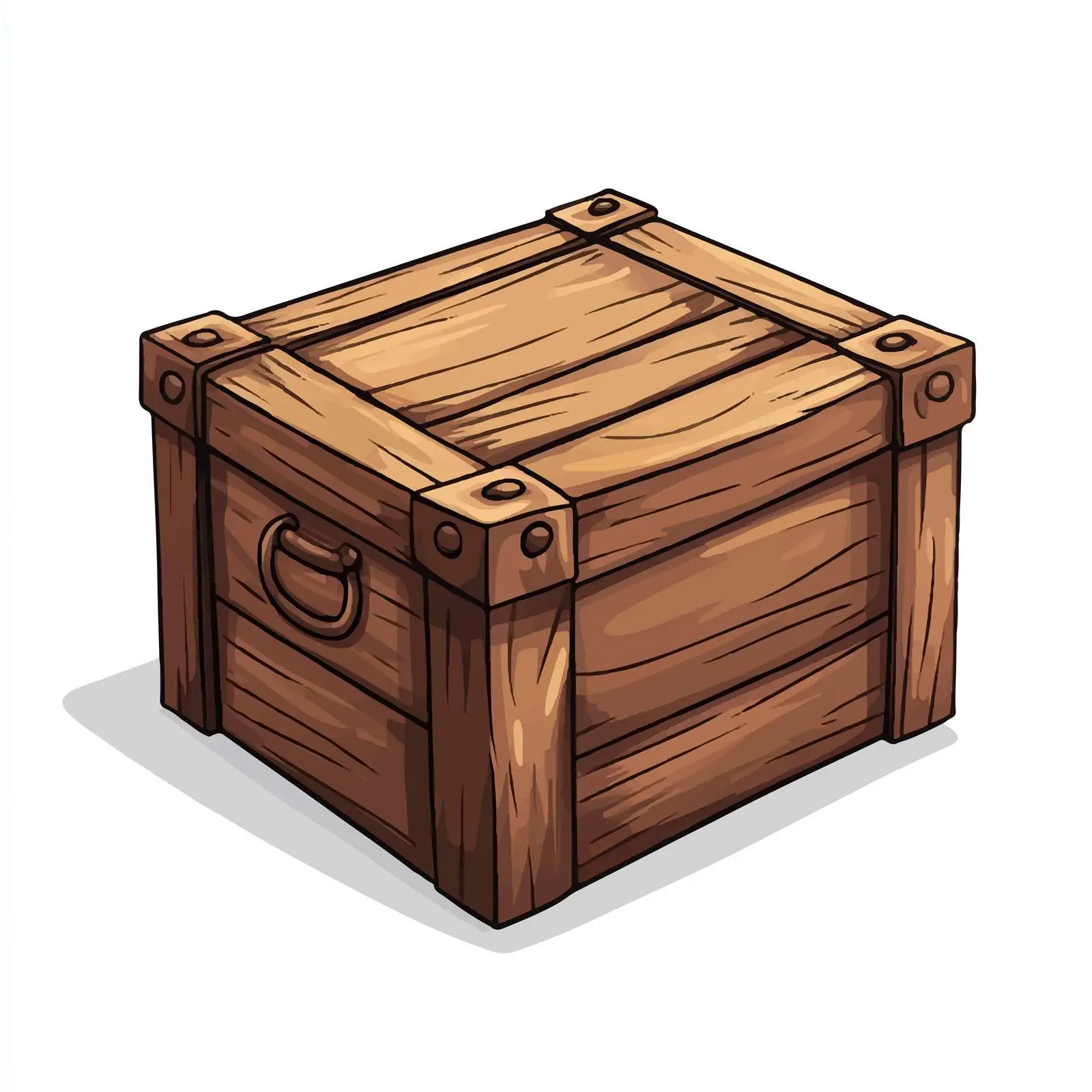 Hand-Drawn Cartoon Wooden Box Vector Illustration — free download from Dotvec