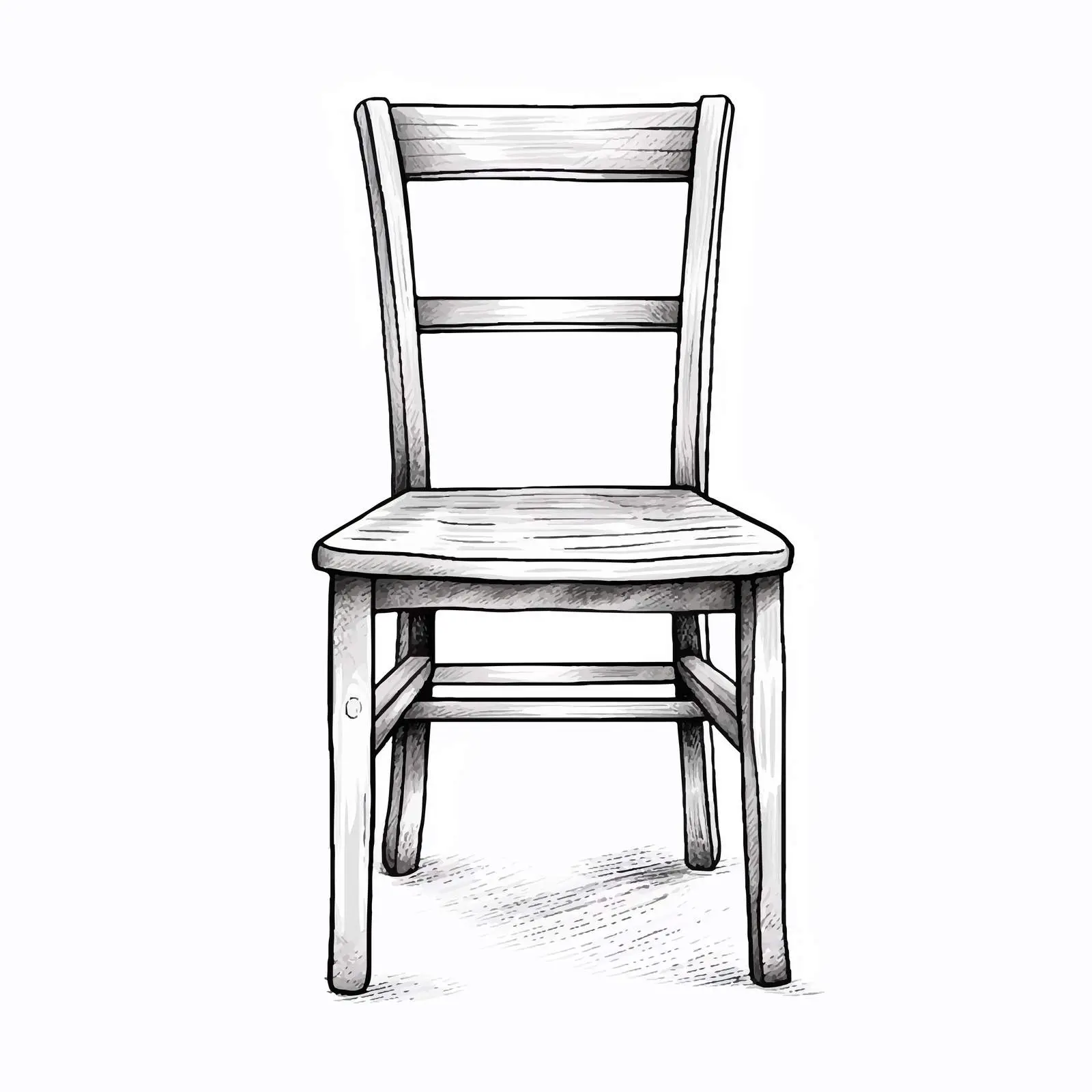 Wooden Chair Vector Sketch Illustration — free download from Dotvec