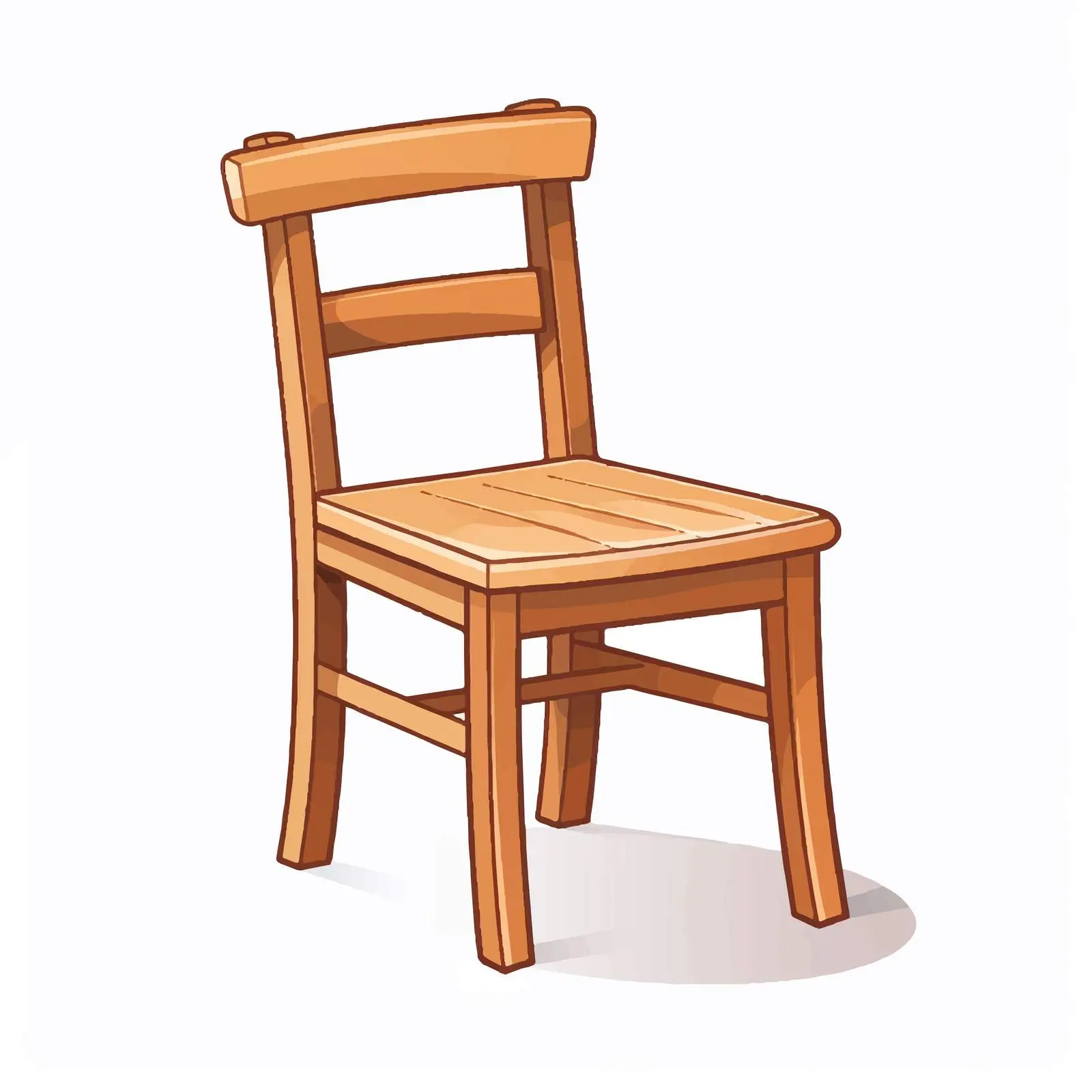 Wooden Chair Vector Illustration on White Background — free download from Dotvec