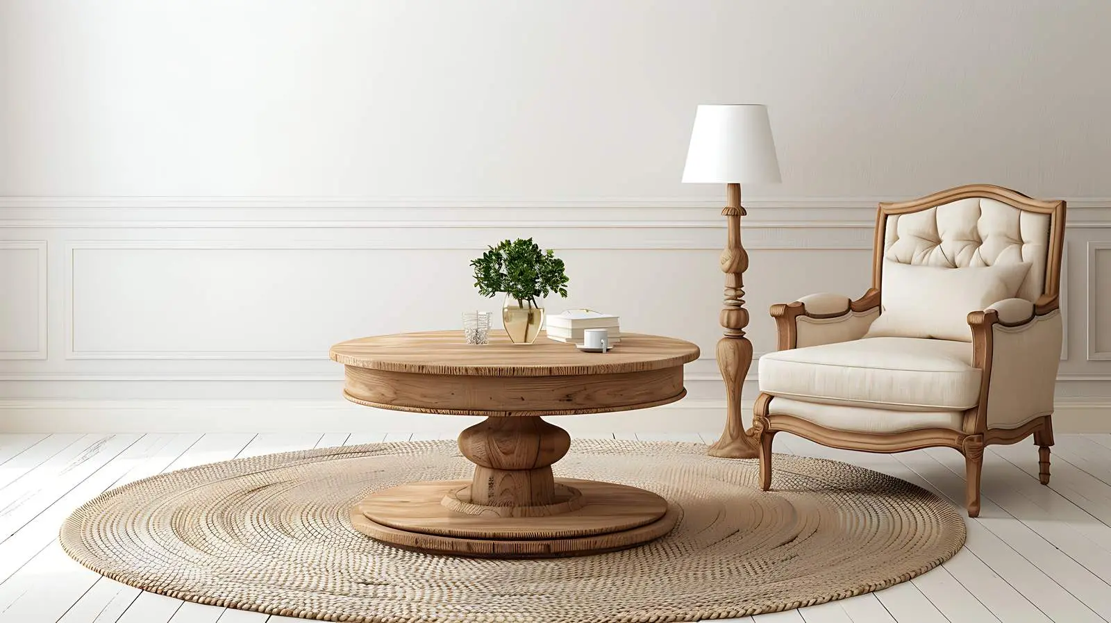Elegant Wooden Coffee Table in Living Room – free artistic elements image from Dotvec