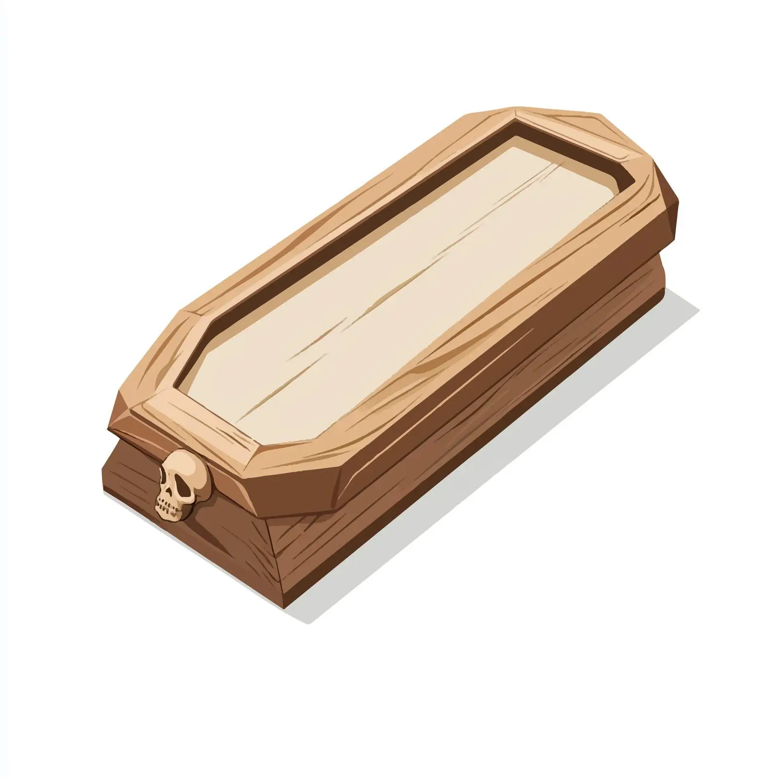 Flat Vector Illustration of Wooden Coffin — free download from Dotvec