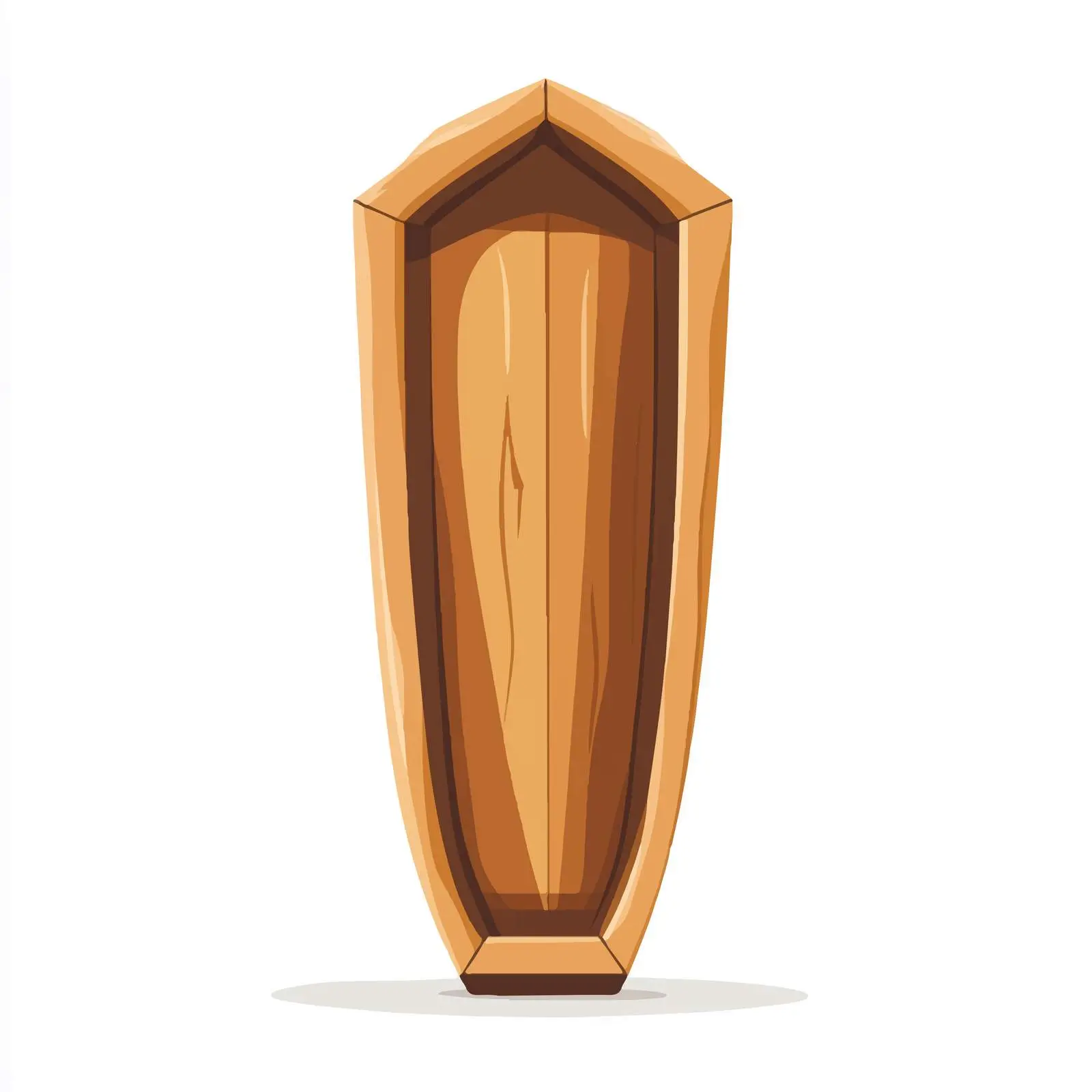 Flat Vector Illustration of Wooden Coffin — free download from Dotvec