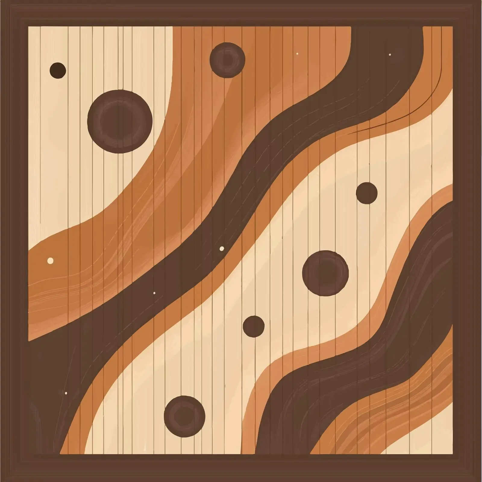 Flat Vector Illustration of Wooden Design — free download from Dotvec
